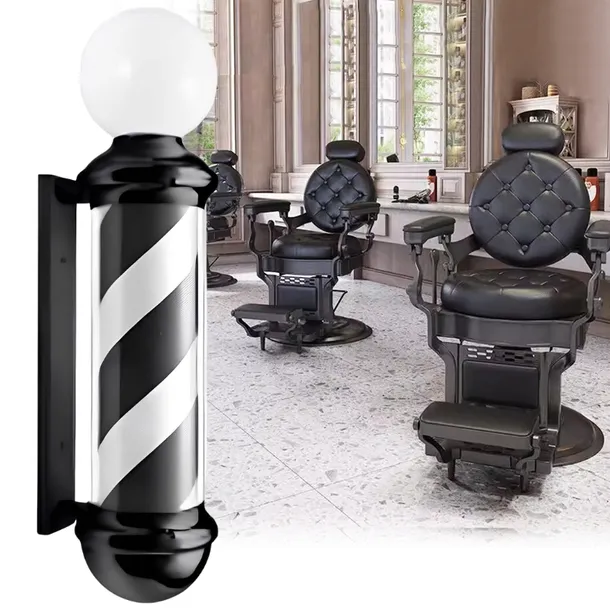 Plafon słupek lampa led barberska barberski barber znak reklama salon 81.5