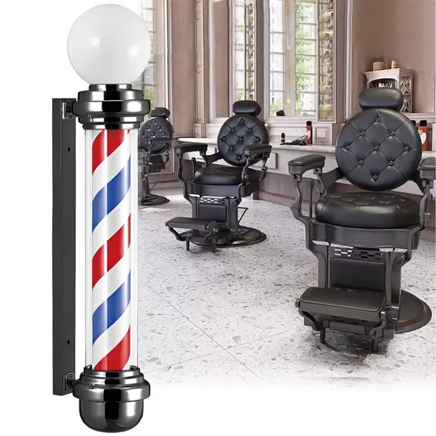Plafon słupek lampa led barberska barberski barber znak reklama salon 108cm