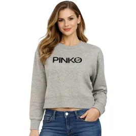 bluza-damska-pinko-up-fleece-f4pijgsw090-szara