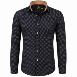 koszula-meska-granatowa-w-brazowe-kolka-slim-fit