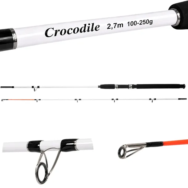 WĘDKA SUMOWA MORSKA crocodile 2,7m 100-250g PEŁNE WŁÓKNO ultra mocna