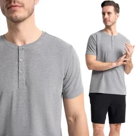 pizama-meska-moraj-bawelniana-krotki-rekaw-koszulka-spodenki-szara-3xl