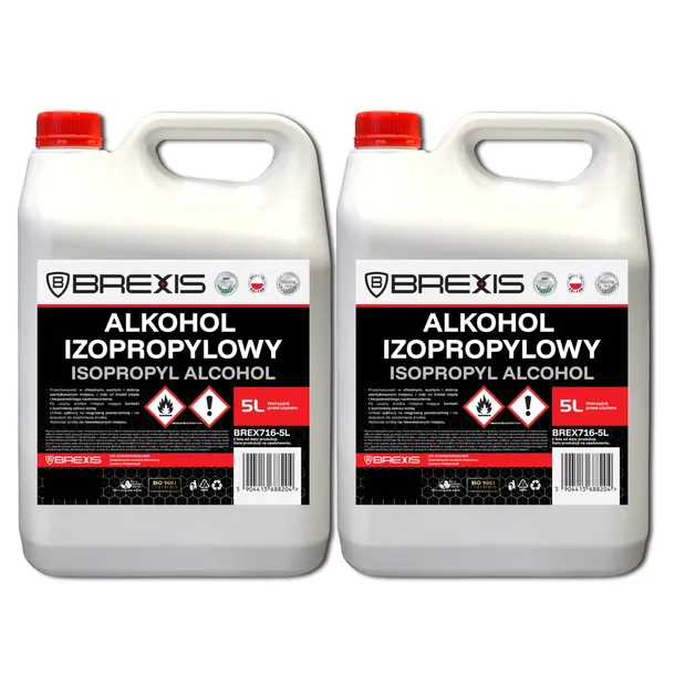 Alkohol izopropylowy IPA techniczna BREXIS 10L Zestaw 2szt x 5L