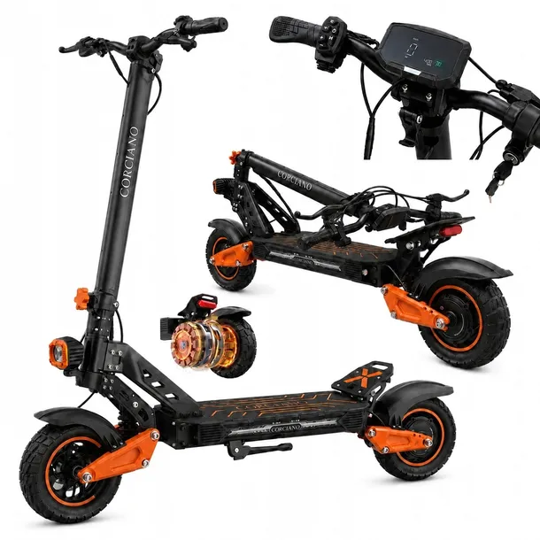 Hulajnoga Elektryczna F3 Corciano 1000W składana 15.6Ah koła pompowane