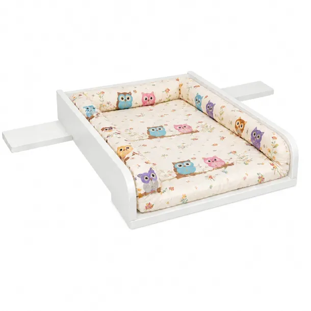 PRZEWIJAK NAKŁADKA NA KOMODĘ BIAŁA 50×70 CM Z BLENDĄ 108 CM DO MALM HEMNES