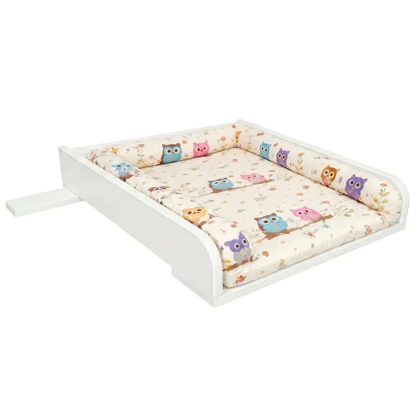 PRZEWIJAK NAKŁADKA NA KOMODĘ BIAŁA 50×70 CM Z BLENDĄ 80 CM DO MALM HEMNES