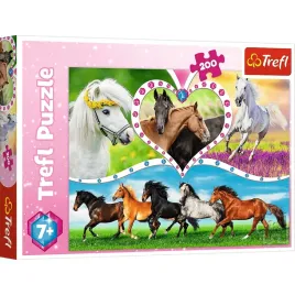 puzzle-trefl-200-elementow-konie-karton-7-lat