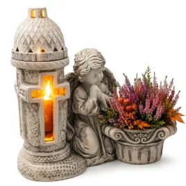 znicz-gipsowa-figurka-nagrobna-aniol-antracyt-latarenka-gips-donica-krzyz