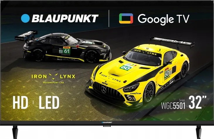 TELEWIZOR BEZRAMKOWY BLAUPUNKT 32 CALE LED HD READY SMART GOOGLE TV DVB-T2