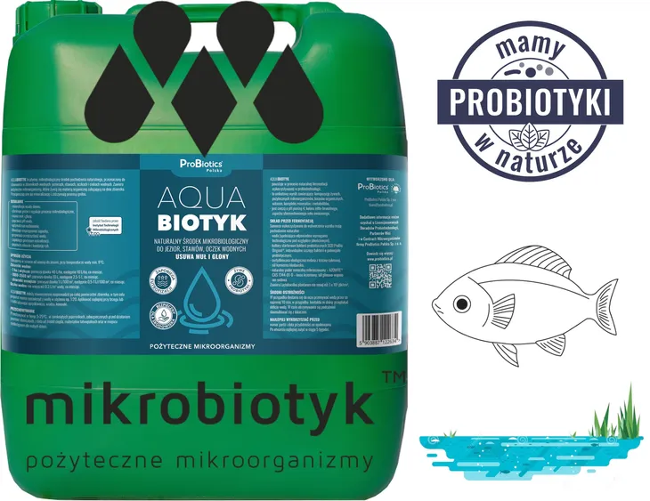 Usuwa muł, glony, osad ze stawu i oczka Na sinice - 5L Klaruje Wodę