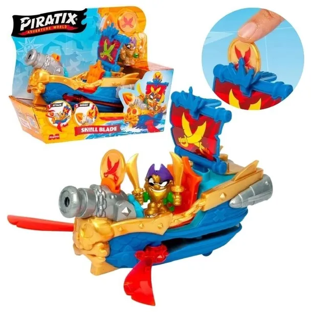 ZESTAW PIRATIX ZABAWKA DZIECIĘCA STATEK SKULL BLADE FIGURKA DLA DZIECI