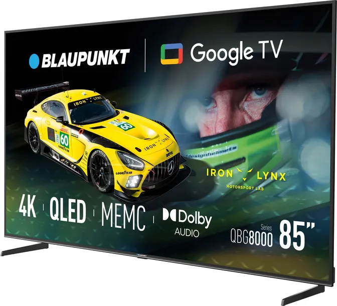 TELEWIZOR BLAUPUNKT 85 CALI QLED 4K UHD GOOGLE TV DOLBY ATMOS SURROUND HDR