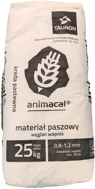 Kreda pastewna dla kur Niosek Gruboziarnista Wapń 0,8-1,2 mm 25kg