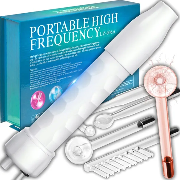 DARSONVAL DERMA WAND TERAPIA OZONEM 4 PELOTY PIELĘGNACJA ELEKTRODY MOCNY