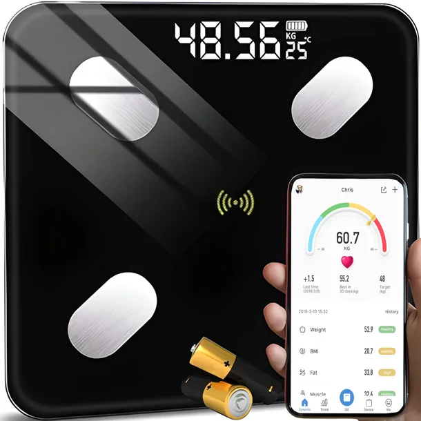 WAGA ŁAZIENKOWA ANALITYCZNA SLIM 180KG SMART+ 17w1 INTELIGENTNA PRECYZYJNA