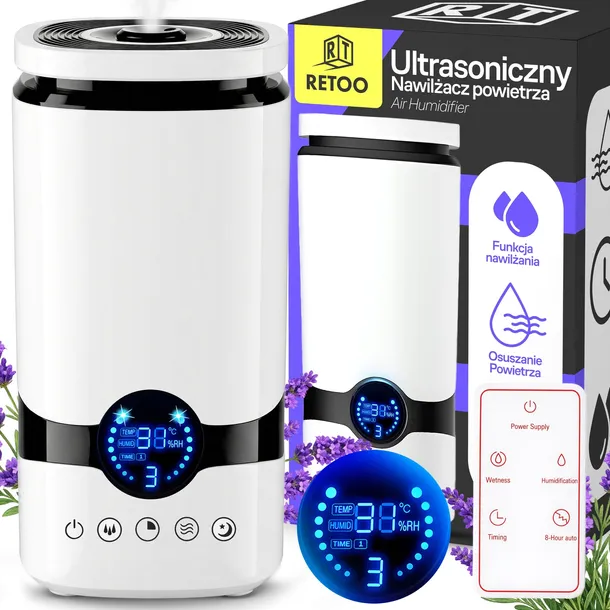 NAWILŻACZ POWIETRZA AUTOMATYCZNY + AROMATERAPIA 2w1 ZAPACHOWY DYFUZOR