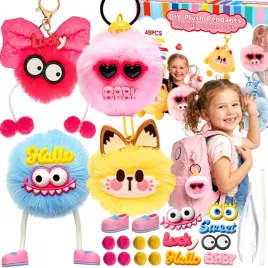 zestaw-do-tworzenia-breloczkow-do-kluczy-zawieszki-brelok-puchaty-na-plecak