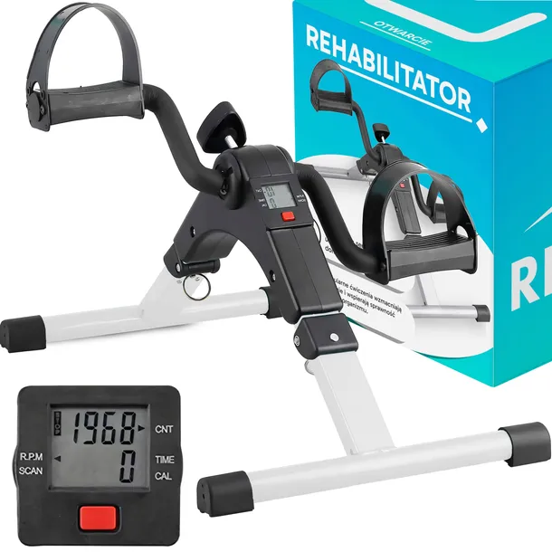 ROWEREK TRENINGOWY ROTOR ROWER REHABILITACYJNY 2w1 SKŁADANY DO ĆWICZEŃ LCD