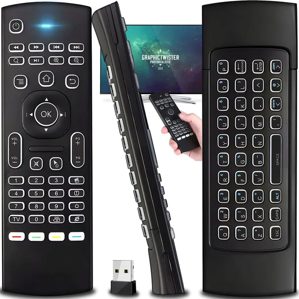 PILOT KLAWIATURA MYSZKA 3w1 DO TELEWIZORA SMART TV USB MX3 BEZPRZEWODOWY