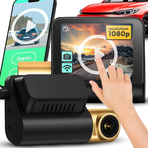 WIDEOREJESTRATOR SAMOCHODOWY KAMERA SAMOCHODOWA FULL HD MODUŁ GPS G-SENSOR