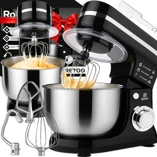 ROBOT KUCHENNY PLANETARNY Z MISĄ 6L WIELOFUNKCYJNY MIKSER 3w1 3200W XL