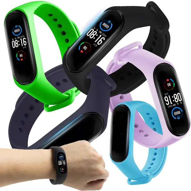 5x PASEK DO ZEGARKA XIAOMI MI BAND 5 6 7 SMART BAND 15MM OPASKA BRANSOLETKA