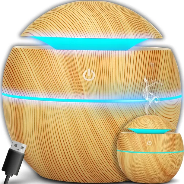 NAWILŻACZ POWIETRZA DYFUZOR ZAPACHOWY AROMATERAPIA ULTRADŹWIĘKOWY MINI USB