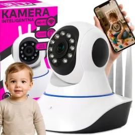 obrotowa-kamera-360-wifi-wewnetrzna-niania-elektroniczna-zdalne-sterowanie
