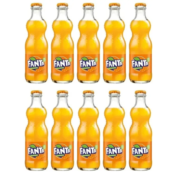 Fanta napój gazowany pomarańczowy 250ml - Fanta w szklanej butelce