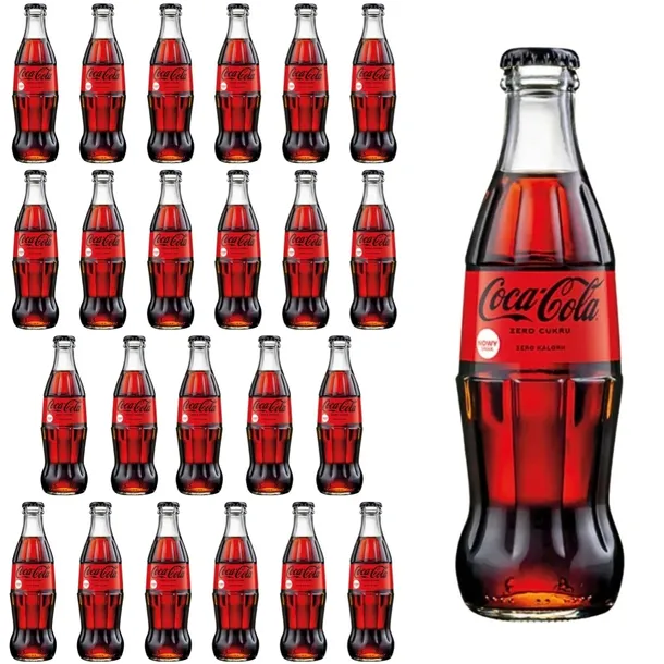 Coca cola ZERO 250 ml szklana butelka oryginalny smak bez cukru