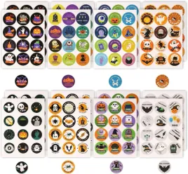 naklejki-halloween-16-arkuszy-okragle-dynie-duchy-nietoperze-38-cm