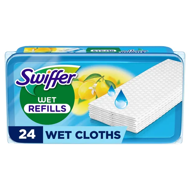 Swiffer Wet Citrus Freshness 24 Sztuki Wkładów Do Mopa Cytrynowe Na Mokro
