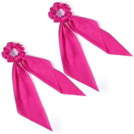 gumki-do-wlosow-scrunchie-kokarda-satyna-rozowa-uniwersalne-zestaw-2-sztuk