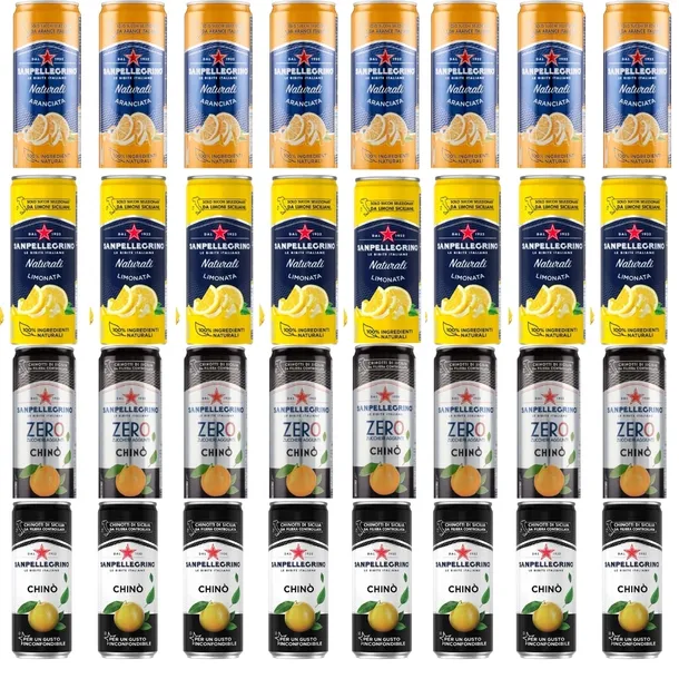 Napoje gazowane Aranciata Natural puszka 32x330ml San pellegrino bez kaucji