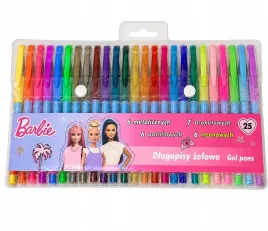 barbie-dlugopisy-zelowe-25-kolorow-metaliczne-neon-pastel-brokat