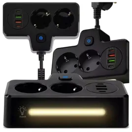 alogy-rozgaleznik-2x-eu-2x-usb-a-2x-usb-c-led-lampka-czarny-230v