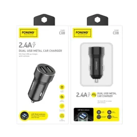 foneng-ladowarka-samochodowa-c08-2-4a-12w-2xusb-czarny