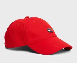 tommy-jeans-czapka-damska-z-daszkiem-czerwona