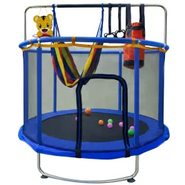 trampolina-ogrodowa-dla-dzieci-155-cm-z-siatka-i-akcesoriami-mala-niebieska
