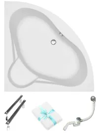 wanna-symetryczna-cersanit-venus-140x140-syfon-nogi-recznik-zestaw-4w1