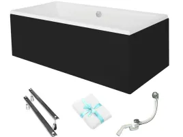besco-wanna-155x70-quadro-z-czarna-obudowa-syfon