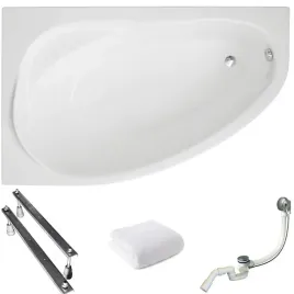 wanna-narozna-marea-160x100-lewa-polimat-gratis-syfon-chrom-nogi-recznik