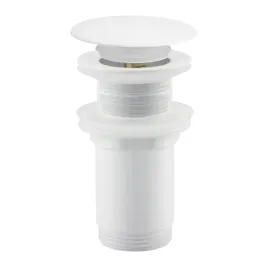 balneo-korek-umywalkowy-klik-klak-mosiezny-bialy-bez-przelewu-66mm