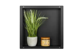 polka-wnekowa-balneo-wall-box-no-rim-czarna-stal-teflonowa-30x30x10-cm