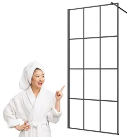 invena-scianka-walk-in-100x200-czarna-kratka-loft-szklo-8-mm-hartowane