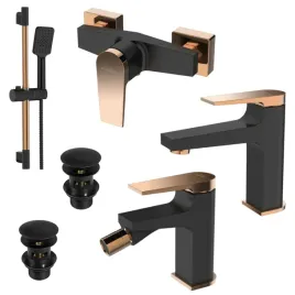 bateria-prysznicowa-umywalkowa-bidetowa-midnight-black-gold-rose-sluchawka