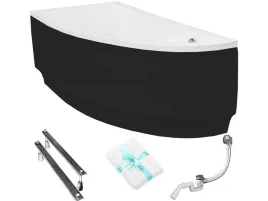 besco-wanna-150x70-praktika-lewa-z-czarna-obudowa-syfon