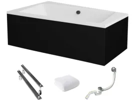 besco-wanna-150x90-infinity-lewa-z-czarna-obudowa-syfon