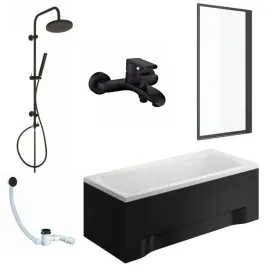 wanna-190x90-czarna-obudowa-parawan-syfon-bateria