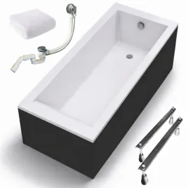 wanna-biala-akrylowa-kronos-square-160x75-obudowa-czarna-mat-syfon-nogi